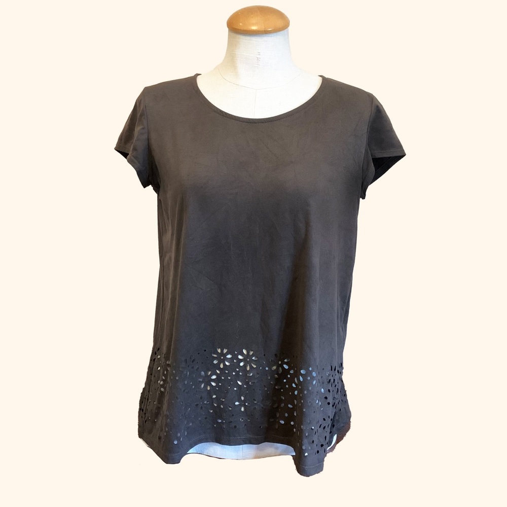 Maurices Suede Forest Green Tee Sz. M